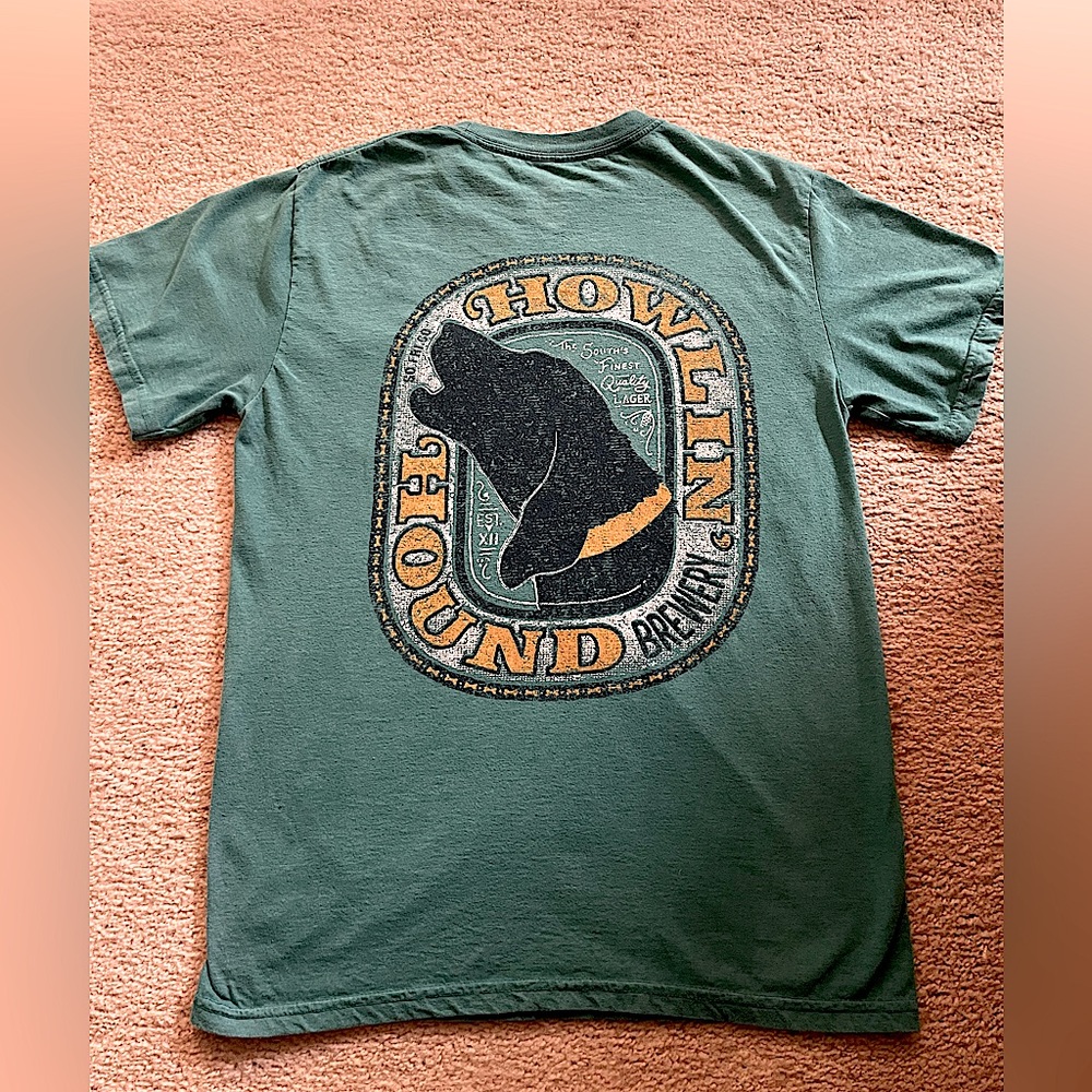 SOUTHERN FRIED COTTON unisex Howlin Hound Brewery Graphic Tee Shirt Sz Small